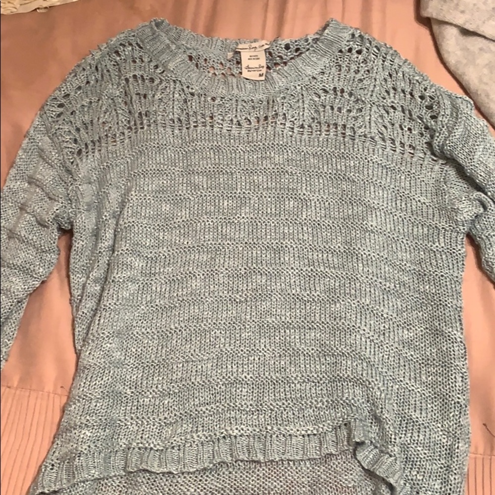blue sweater
